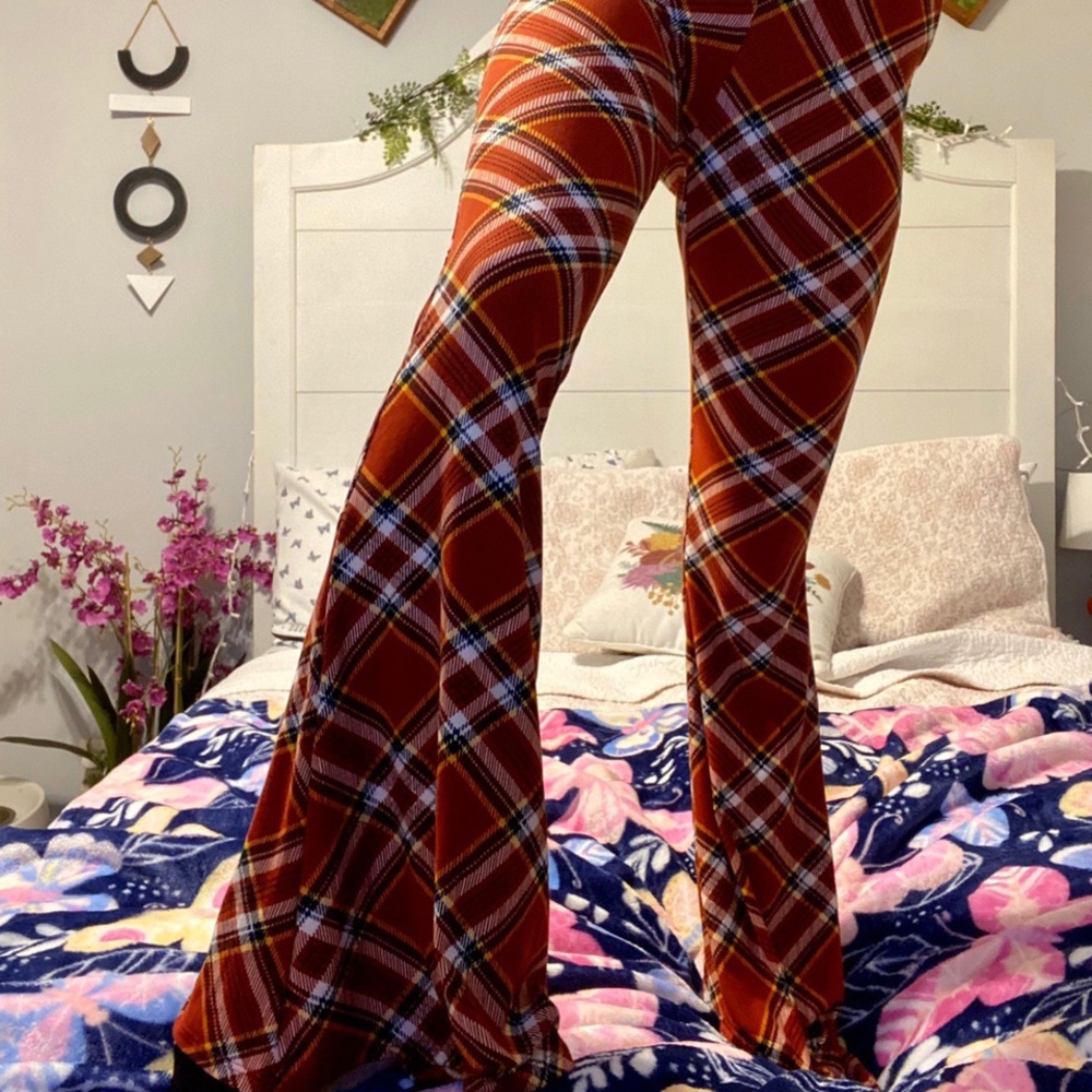 BOGO FREE! Flare Plaid Leggings